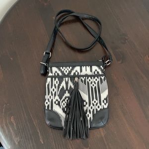 White & Black Crossbody Purse